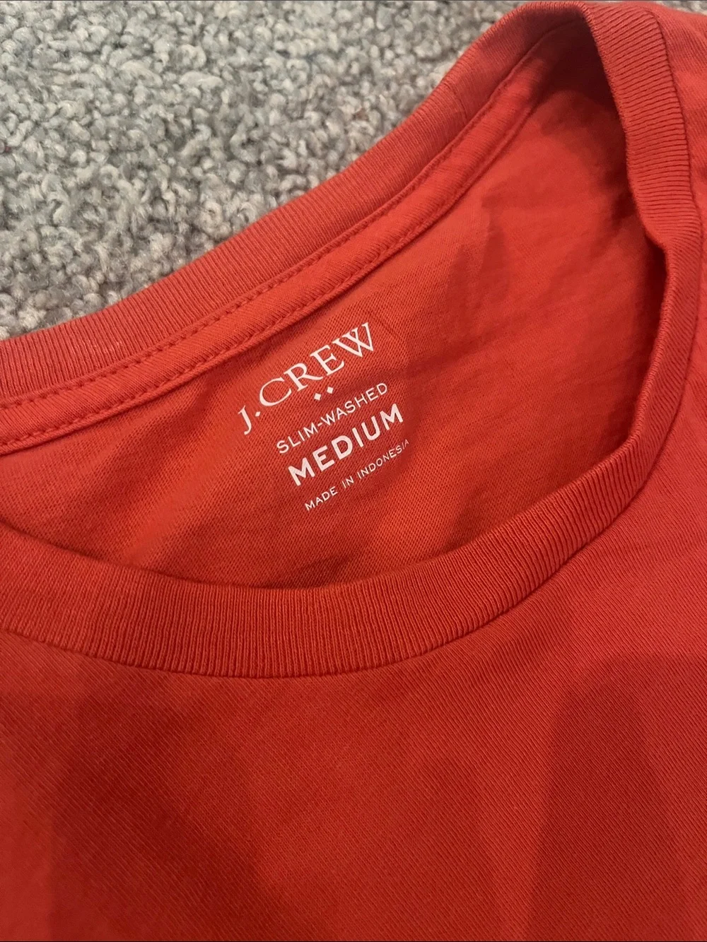 J. Crew Slim Fit Men's Red Pocket Crew T-Shirt